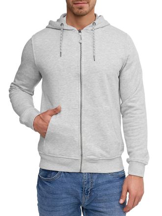 Indicode Kapuzensweatjacke INDICODE INPonto, Herren, Gr. XXL, grau (lt grau mix), Sweatware, Obermaterial: 60% Baumwolle, 40% Polyester, unifarben, regular fit