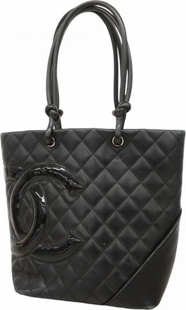 Chanel Black Leather Tote Bag (Pre-Owned)