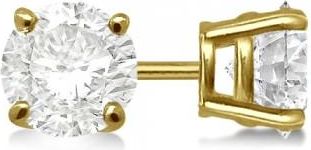 Allurez 0.25ct. 4-Prong Basket Lab Diamond Stud Earrings 14kt Yellow Gold (F-G, VS1)