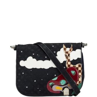 Louis Vuitton Pre-owned Cross Body Bags, female, Black, Size: ONE SIZE Pre-owned Satin Cross Body Bag