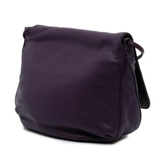 Loewe Pre-owned Cross Body Bags, female, Purple, Size: ONE SIZE Pre-owned Leather Shoulder Bag