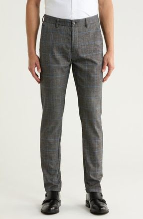 T.R. Premium Plaid Straight Leg Trousers in Navy at Nordstrom Rack, Size 30