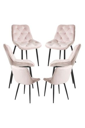 Regalos Miguel Regalos Miguel - Packs Sillas Comedor - Pack 6 Sillas Miska Terciopelo - Rosa