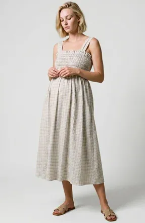 Cache Coeur Maternity and Nursing Midi Smock Dress Alice in Multicolor at Nordstrom, Size X-Large