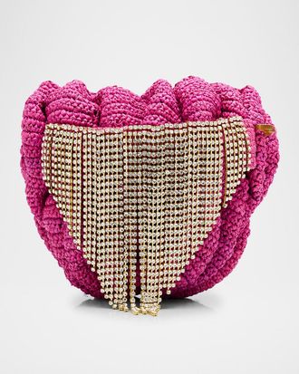 Made for a Woman Bombe Preciosa Crochet Pochette Clutch Bag