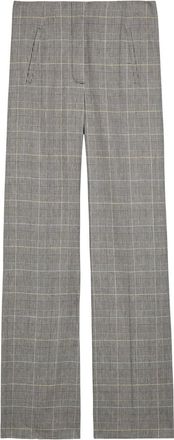 Veronica Beard Jude Checked Straight-leg Trousers - Black - 12 (UK16 / XL)