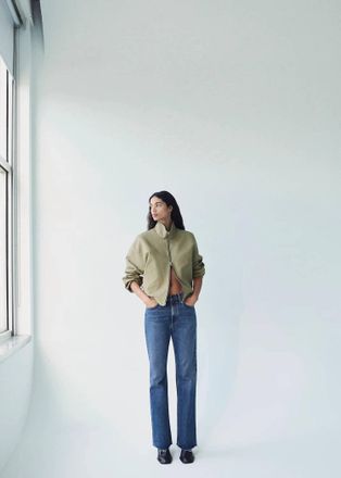 A Gold E Leena High-Rise Baby Flare Jean In Placebo
