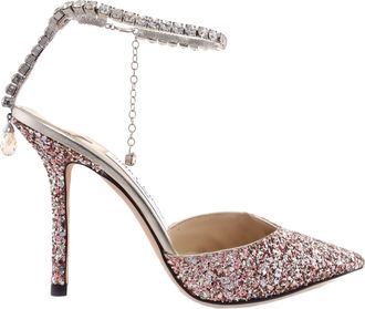 Jimmy Choo London Saeda 100 Coarse Glitter Pumps