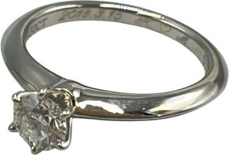 Tiffany & Co. Silver Platinum 950 Band Ring (Pre-Owned)