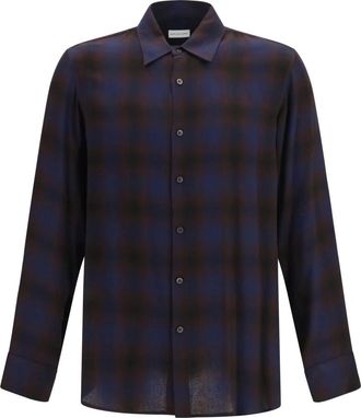 Dries Van Noten Camicia a Quadri - - Shirts - Uomo - Marrone - M