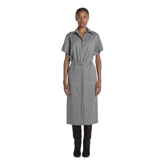 Crida Milano Orio Longuette Rok - Dames - Shirt Kleedjes - Grijs - S - Wol - Kleedjes