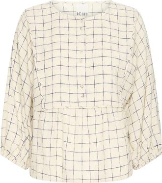 Ichi Ficalo Blouse - Dames - Blouses - Veelkleurig - S - Linnen - Overhemden
