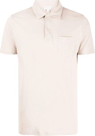 Sunspel short-sleeve cotton polo shirt - men - Cotton - S - Neutrals