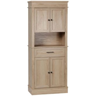 HOMCOM Alacena de cocina 74x39.5x183 cm roble