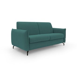 Divani.Store Divani.store - Scarlet Sof&aacute; Cama Convertible En Tejido Mixto De Algod&oacute;n Impermeable 195 Cm (mat.140x197) Azul Petr&oacute;leo