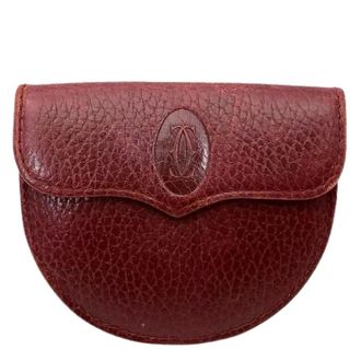 Cartier Pre-owned Mini Bags, female, Red, Size: ONE SIZE Pre-owned Must Leather Coin Case