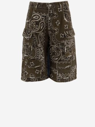 DON'T @ ME Kurze Baumwolljeans Dont @ Me mit Bandana-Print