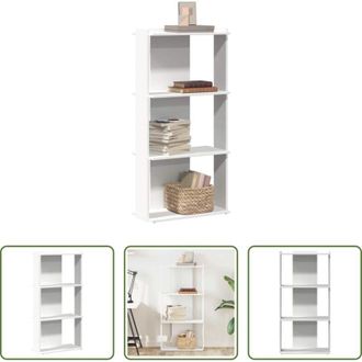 vidaXL vidaXL Libreria per libri - Libreria a 3 Ripiani Bianca 60x30x120 cm in Legno Multistrato