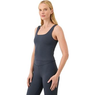Pact On The Go-To Square Neck Tank Made With Organic Cotton in Steel Blue at Nordstrom, Size Xx-Large