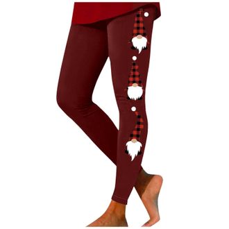 Generic Christmas Leggings for Women UK Xmas Reindeer Wine Glass Snowflake Printed Tights Fashion Workout Athletic 2025 Leggings Soft Lightweight Stretchable 