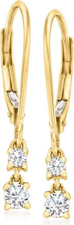 Canaria Canaria Diamond 2-Stone Drop Earrings in 10kt Yellow Gold