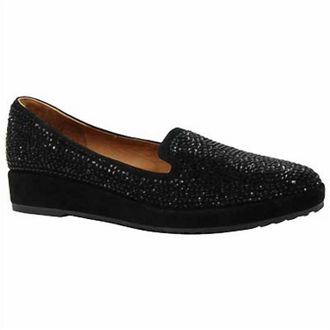 L'Amour Des Pieds Womens Correze Suede Loafers In Black