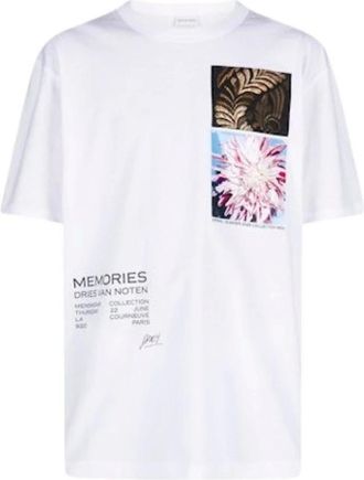 Dries Van Noten Tops, Heren, Wit, M, Katoen, Show Tee