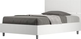 ITYhome Ityhome - Letto Una Piazza E Mezza - Demas - Dimensione Rete: 120x190 - Tipologia Testata: Testata Dritta - Colore: Bianco Frassino - Tipologia Letto: