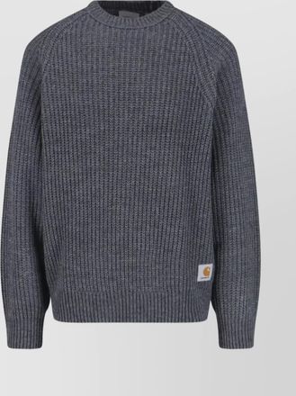 Carhartt Work in Progress raglan sleeve crewneck sweater with ribbed texture