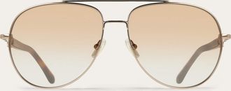 Ferragamo Women Aviator frame sunglasses Yellow