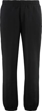 Moncler Logo Patch Katoenen Trainingsbroek - Heren - Sweatpants - Zwart - XL - Katoen - Broeken