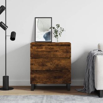 vidaXL Vidaxl - Aparador Madera Contrachapada Color Roble Ahumado 60x35x70 Cm