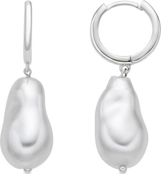 Luxenter oorbellen in 925 sterling zilver en witte parel rhodium afwerking - Hasel