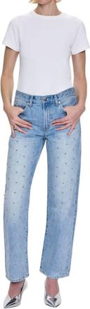 Pistola Denim Lexi Bowed Straight Leg Jeans In Aries
