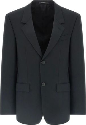 Balenciaga Jassen, Heren, Zwart, L, Wol, Standaard Jas op Maat