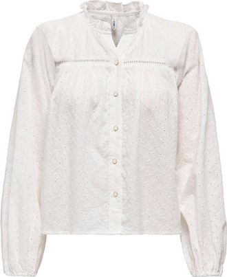 Only Blouse met lange mouwen en Mao-kraag