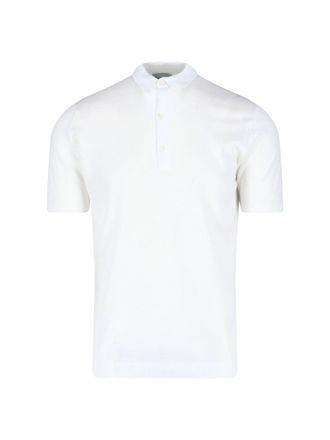 John Smedley White Adrian Sea Island Cotton Polo