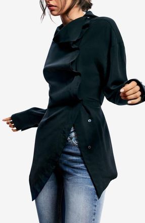Desigual Egonlab Asymmetrical Top in Black at Nordstrom, Size Large