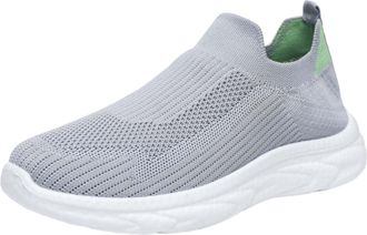 Generic Fitness Shoes Mens Gym Sports Shoes Mens Slip On Slip-On Shoes Breathable Plain Running Shoes White Sole Walking Shoes for Everyday Use Trainers Soft 