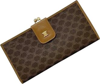 Celine Pre-owned Vintage Lange Portemonnee (bi-fold) - Dames - Vintage Accessoires - Bruin - ONE Size - Leer - Vintage