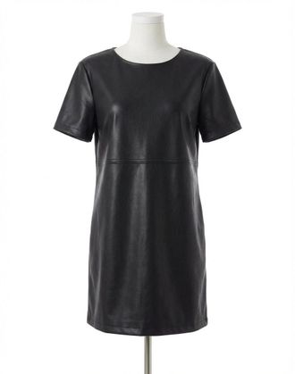 Z Supply London Faux Leather Dress In Black