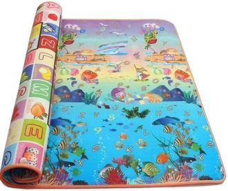 OEM Alfombra De Espuma Infantil 200x180x0,8 Cm - Doble Cara Alfabeto Educativo Y Oc&eacute;ano