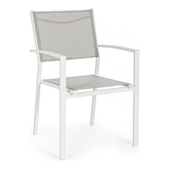 BIZZOTTO Silla Cloud Hilde Blanca Con Reposabrazos De Aluminio