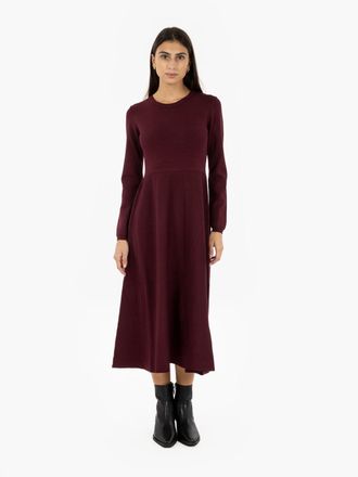 Kaos Abito in maglia lungo bordeaux