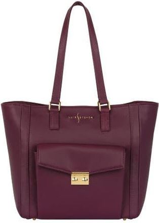 Luis Steven Classic Tote with Front Lock in Burgundy at Nordstrom