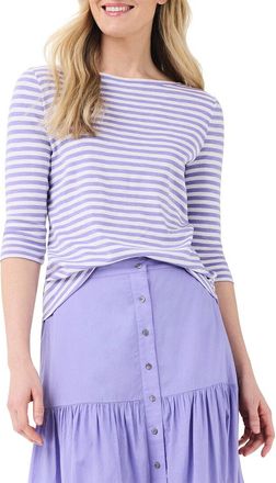 Nic+Zoe Nic+Zoe 3/4-Sleeve Stripe Boat T-Shirt