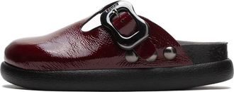 Scholl Flora Chunky - Dames - Slip ons - Rood - 36 EU - Leer - Schoenen