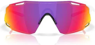 Oakley Cybr Dyno 139mm Rectangle Sunglasses in Polished White/prizm Road at Nordstrom