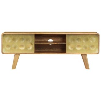 Berkfield Home TV Cabinet Solid Mango Wood 120x30x45 cm in Brown | Size: 120 x 30 x 45 cm