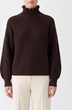 Max Mara Dolcevita in lana e cashmere con maniche a palloncino